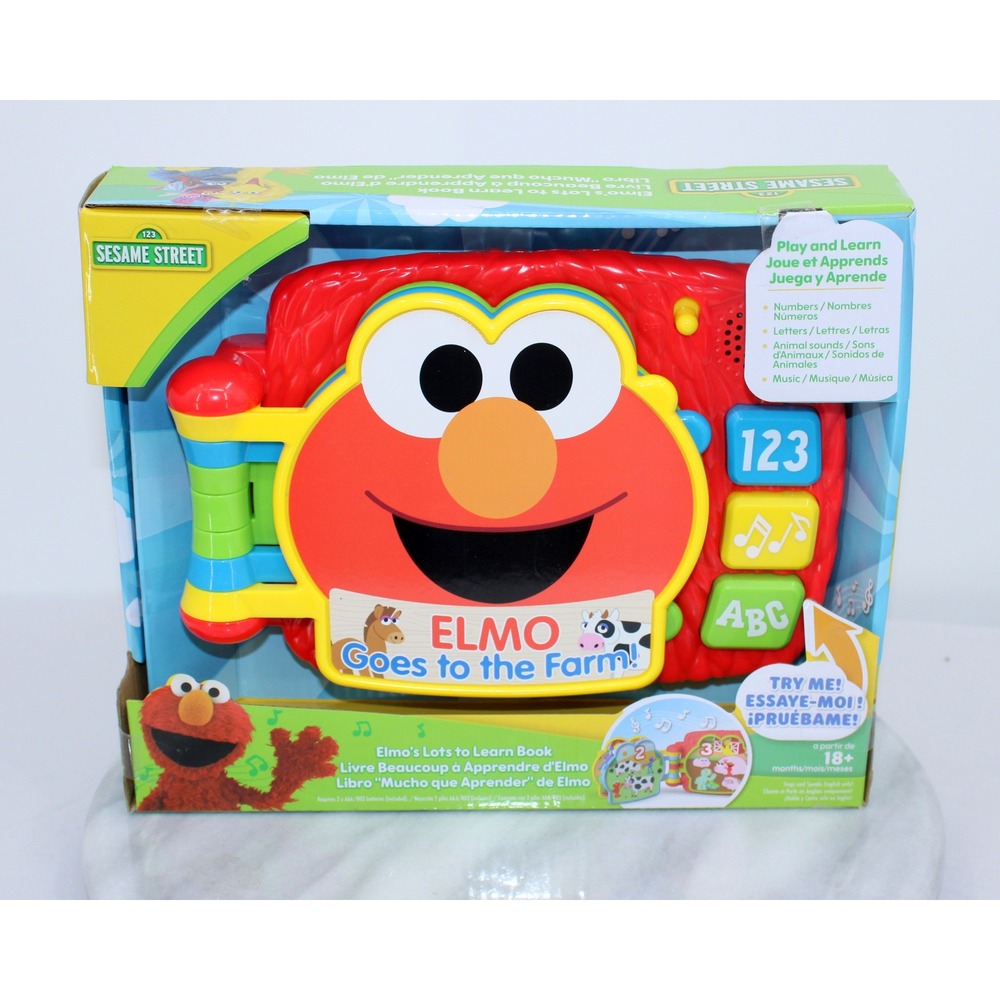 Sesame Street Elmo's Lots to Learn Book Electronic Educational Toy Farm Theme